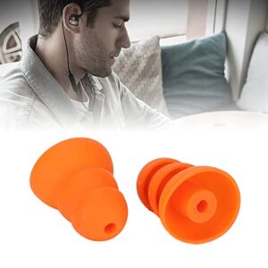 8pcs Orange Silicone Ear Tips Silicone Eartips Noise Reduction Replacement Earplugs for Se846 Se535 Se215 and Inner Hole 3.5mm Earbud