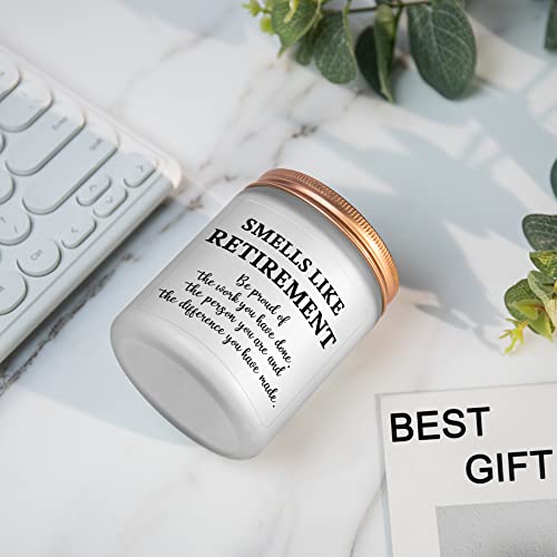 Scented Candles Retirement Gifts for Men, Best Happy Retirement Gift for Dad Grandpa Brother Husband Him Friend Coworker Teacher Boss Employee Retire Presents, Smoke & Vanilla