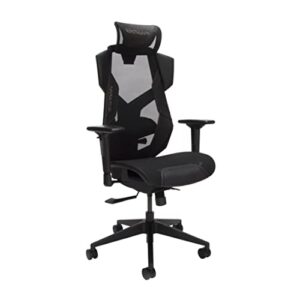 respawn flexx gaming chair mesh ergonomic high back pc computer desk office chair - adjustable lumbar support, seat-slide, 115 degree syncro-tilt recline, 2d armrests & headrest, 300lb max - black