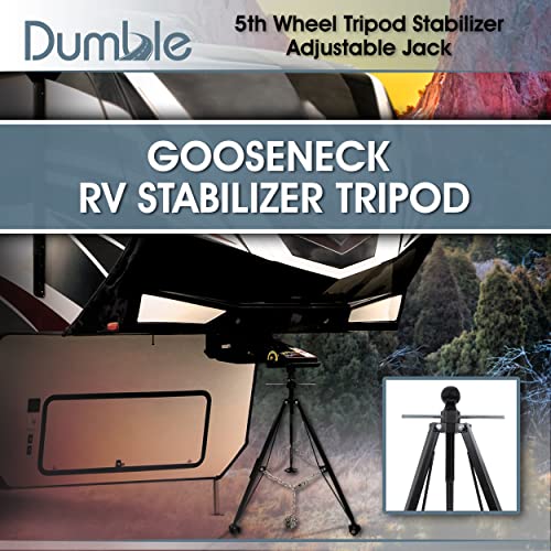 Dumble Gooseneck RV Stabilizer Tripod - 2-5/16in Ball Joint 7500lb Cap 5th Wheel Tripod Stabilizer Adjustable Jack