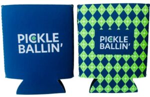 pickleball can coolers - set of 4 - pickleball party supplies