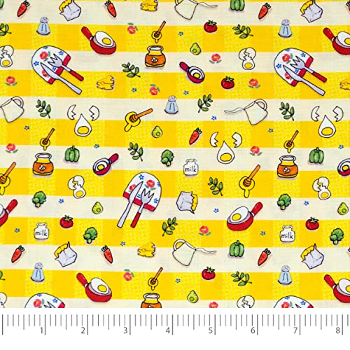 Stitch & Sparkle Fabrics, 100% Cotton, Foodie Trip, Have a Good Meal, Cut by The Yard, 44 Inches