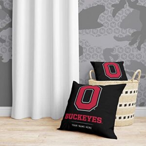 Ohio State Buckeyes Block Throw Pillow | Personalized | Custom