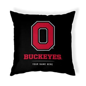 ohio state buckeyes block throw pillow | personalized | custom