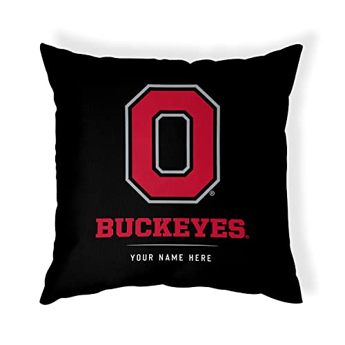 Ohio State Buckeyes Block Throw Pillow | Personalized | Custom