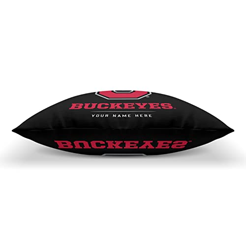 Ohio State Buckeyes Block Throw Pillow | Personalized | Custom