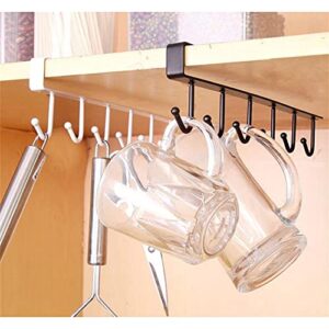 kitchen storage rack cupboard hanging hook hanger chest storage organizer holder (black)