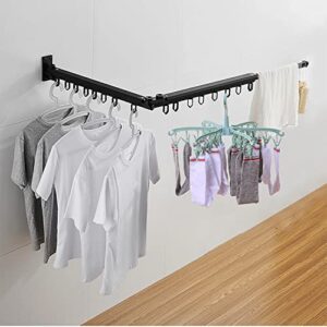 BONYCUST Foldable Drying Rack with 24 Clips for Drying Socks Lingerie Baby Clothes Drying Towels Rotatable Sock Drying Rack