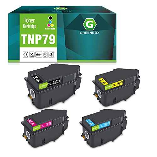 GREENBOX Remanufactured TNP79 Toner Cartridge Replacemen for Konica Minolta Bizhub TNP79 AAJW430 AAJW330 AAJW230 AAJW130 for C3350i C4050i Printer(1 Black 1 Cyan 1 Magenta 1 Yellow)