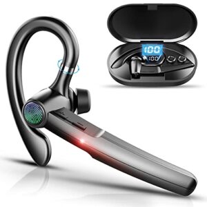 bluetooth headset with microphone,48hrs v5.3 handsfree wireless headset bluetooth earpiece for cell phone/business/office/driving/trucker driver,bluetooth headphones earbuds for iphone android samsung