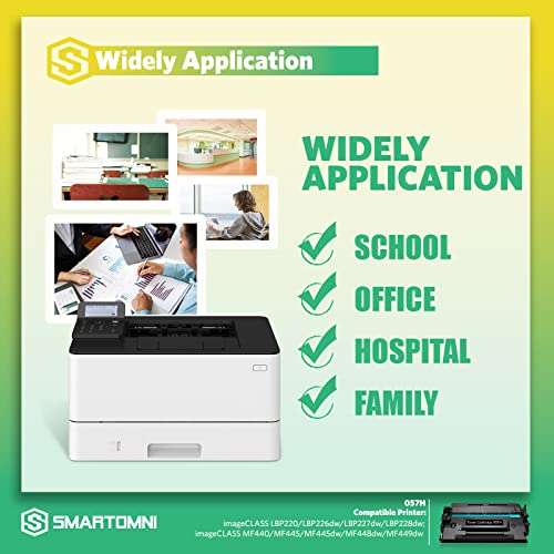 S SMARTOMNI Compatible 057H Toner Cartridge Replacement for Canon 057H 057 CRG-057 Cartridge Compatible with Canon ImageCLASS MF440 MF445dw MF448dw MF449dw LBP220 LBP226dw LBP227dw LBP228dw Printer