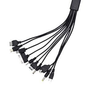 10 in 1 universal usb cable, multi charging cable compatible with multiple cell phones blutooth earphone speaker mp3 player