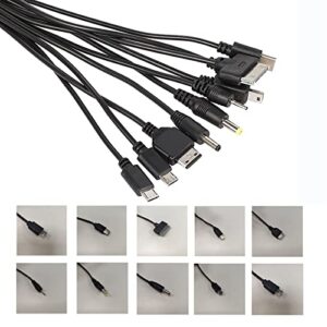 10 in 1 Universal USB Cable, Multi Charging Cable Compatible with Multiple Cell Phones Blutooth Earphone Speaker MP3 Player