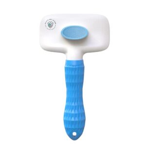 milo's self cleaning slicker brush for dogs and cats grooming, this tool gently removes loose hair undercoat, great detangling & massaging tool for your pets