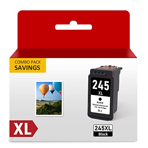 PG-245 XL Ink Cartridges,1 Black Combo Pack,Remanufactured Ink Cartridge Replacement for Canon PG245 XL Compatible for Pixma MX492 MX490 ;MG2522 MG2520 MG2920 MG3020; TR4522 TS3120 Printer