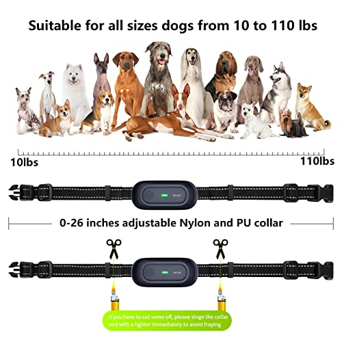 NVK Dog Training Collar, Single Collar Without Remote, Rechargeable Dog Training Collar with 3 Modes, Beep, Vibration and Shock, Waterproof Collar