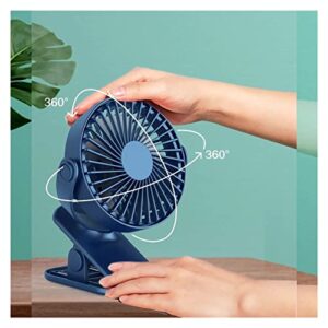 JKYYDS Fan - USB Rechargeable Desk Fan Clip-on Mini Desk Fan 360 Degree Rotation Adjustable Clip-on Fan Student Dormitory (Color : Red Fan)