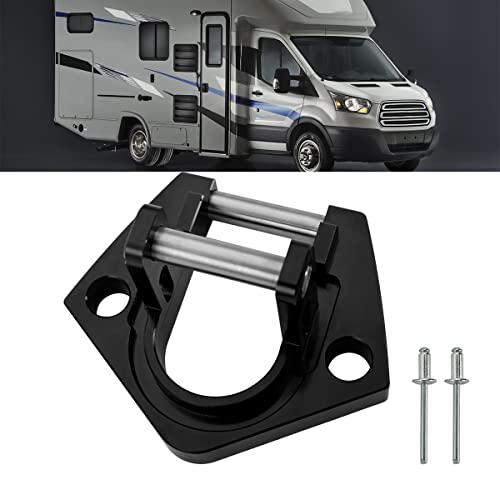 Canitu RV Awning Base Bottom Foot Solid Aluminum for Sunchaser II, Replacement Part Auto Mounting Brackets Lower Awning Arm Bottom Bracket for Dometic Rounded Hardware