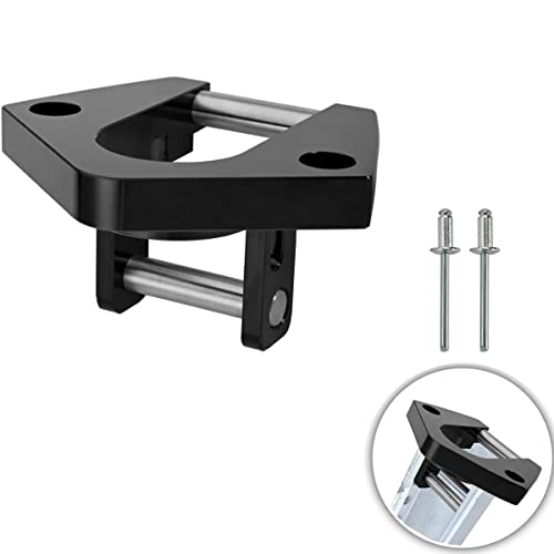 Canitu RV Awning Base Bottom Foot Solid Aluminum for Sunchaser II, Replacement Part Auto Mounting Brackets Lower Awning Arm Bottom Bracket for Dometic Rounded Hardware