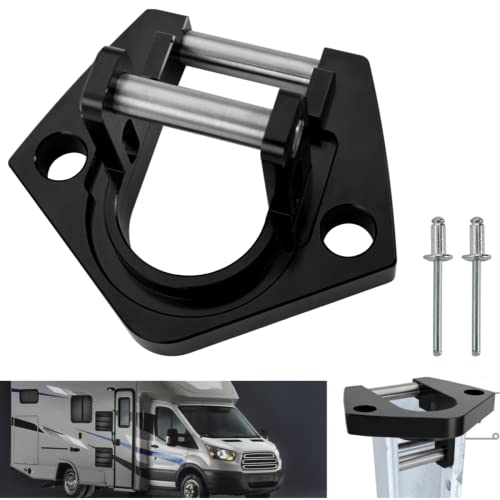 Canitu RV Awning Base Bottom Foot Solid Aluminum for Sunchaser II, Replacement Part Auto Mounting Brackets Lower Awning Arm Bottom Bracket for Dometic Rounded Hardware