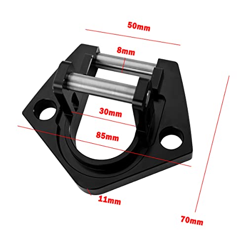 Canitu RV Awning Base Bottom Foot Solid Aluminum for Sunchaser II, Replacement Part Auto Mounting Brackets Lower Awning Arm Bottom Bracket for Dometic Rounded Hardware