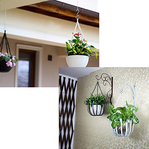 TLMM 20 Pack Black 3.2 Inch S Hook Heavy Duty Metal S Shaped Hook for Hanging Clothes Bags Towels Pans Garage Tools, Hanging Pot Plant Hanging Baskets, Gold