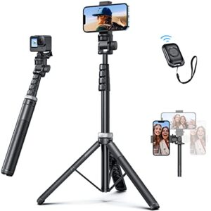 𝗡𝗲𝘄𝗲𝘀𝘁 60'' iPhone Tripod Stand, TODI Selfie Stick Tripod with Remote, Upgraded Cellphone Tripod & Gym Tripod for iPhone Compatible with iPhone 14 13 12 11 Pro Max/Samsung/GoPro/Webcam