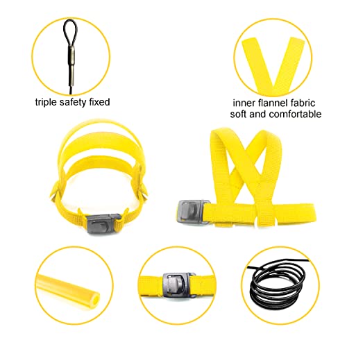 VANFAVORI Bird Harness with Buckle Clip and a Leash, Easy to Wear for Bird Parrots Cockatiel S Size Weight 85-105 Grams, Yellow