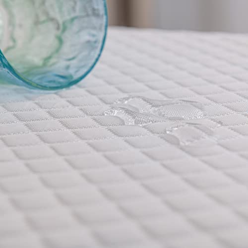 HIGHSEASON 100% Waterproof Cooling Mattress Protector King Size with 3D Air Fabric Cooling Feel Ultra Soft Protector Cover Breathable Noiseless Fitted 8" - 21" Extra Deep Pocket (78"X80", White)