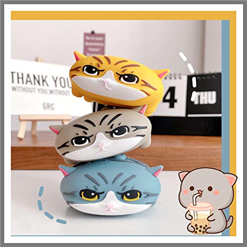 LEWOTE Airpods 3 Silicone Case Funny Cute Cover Compatible for Apple Airpods 3[2021 Releases][PAPA Animal Series] (Cat Yellow)