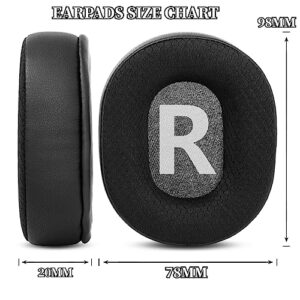 YunYiYi Upgrade Replacement Earpads Earmuffs Compatible with Redragon H520 Icon,H510 Zeus Headphones Parts Ear Cushions (Black)