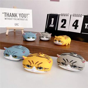 LEWOTE Airpods 3 Silicone Case Funny Cute Cover Compatible for Apple Airpods 3[2021 Releases][PAPA Animal Series] (Cat Yellow)