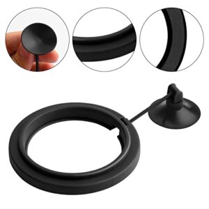 Cobee Fish Feeding Ring, 2 Pieces Aquarium Fish Feeder Fish Tank Food Feeder Circle Tank Accessories for Guppy Bettas Goldfish Turtle (Black)