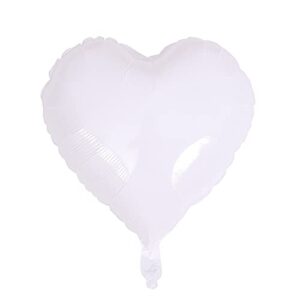 FVCENT Heart Foil Balloon | 30 Stück 18-inch Heart Helium Balloons Heart-shaped Foil Balloons Suitable for Birthday Wedding Bridal Valentine's Day Mother's Day Party (White)