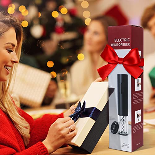 FYY Electric Wine Opener, Electric Wine Bottle Openers with Foil Cutter, Battery Operated Automatic Electric Wine Opener for Wine Lovers Gift Home Kitchen Party Bar Wedding Black