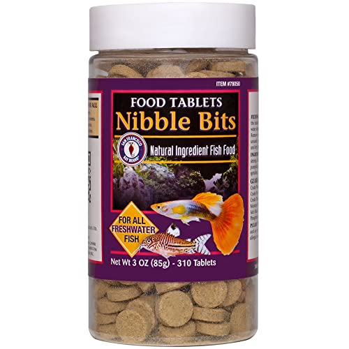 San Francisco Bay Brand Food Tablets Nibble Bits, 3-Ounces 310 Tablets, Stick On Glass Food for A Feeding Frenzy