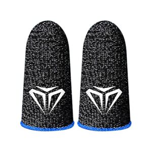 gaweb gaming finger covers sweat proof breathable 0.98mm thin mobile game controller fingertips sleeves thumb gloves blue a