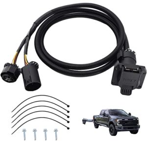 56070 7-pin 7-foot trailer wiring harness,vehicle-side truck bed 5th wheel & gooseneck trailers extension compatible with ford,gmc,chevrolet,ram,dodge,nissan,toyota 1997-2021