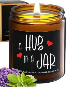 hug in a jar candle, get well soon gifts for women and men, thinking of you gifts, bereavement gifts, sympathy gifts for loss of mom loss of father gift, sympathy candle for loss of loved one