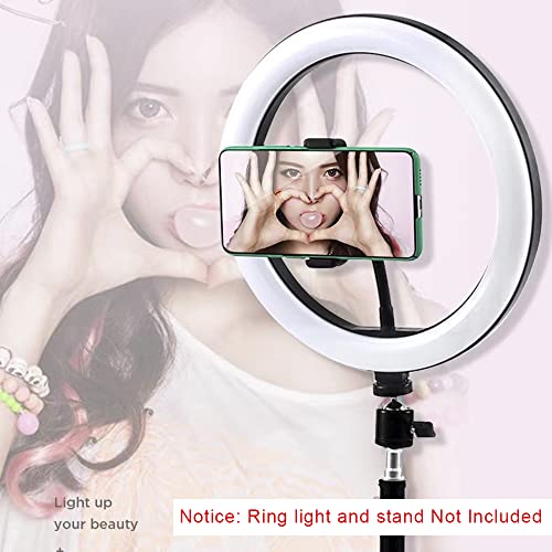 Ring Light Phone Holder, 2 Pack Flexible Ring Light Phone Holder Attachment with Hot Shoe and 1/4 Adapter, Cell Phone Holder Mount for Ring Light and Tripod Stand Replacement