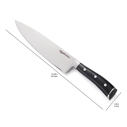 Amazon Basics Classic 8-inch Chef’s Knife with Three Rivets, Silver