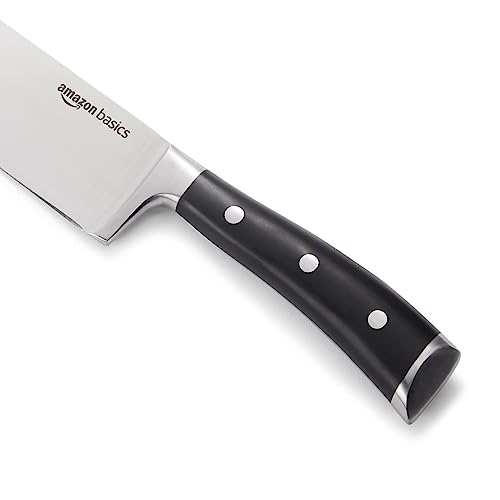 Amazon Basics Classic 8-inch Chef’s Knife with Three Rivets, Silver