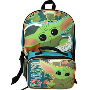 star wars "the child" 16" backpack with lunch bag set