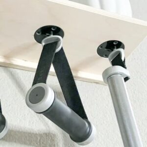 Bush Acres Dezirae- 18" Smart Gym Organizer - 4 Flush T Lock Clips - Includes Shelf - Compatible w Tonal TLock Accessories