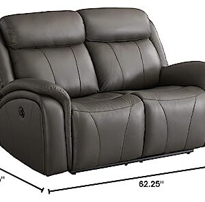 Signature Design by Ashley Chasewood Reclining Power Loveseat, Gray