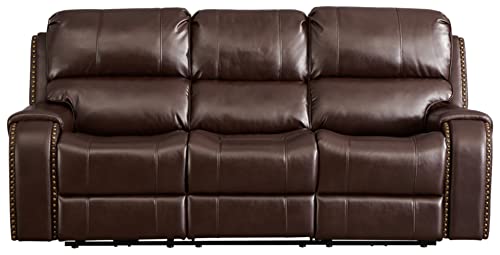 Signature Design by Ashley Latimer Power Reclining Sofa with Adjustable Headrest, Brown