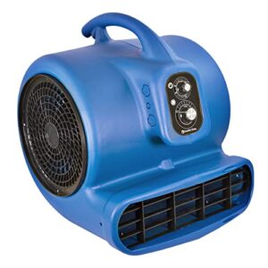 comfort zone czbc121t 1/2hp high velocity air mover, 3-speeds, timer, adjustable angles, blue