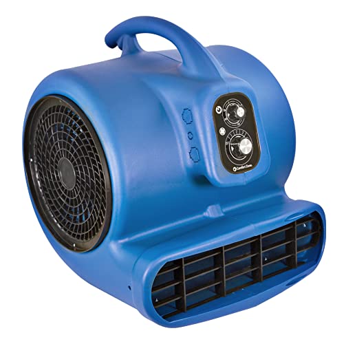 Comfort Zone CZBC121T 1/2HP High Velocity Air Mover, 3-Speeds, Timer, Adjustable Angles, Blue