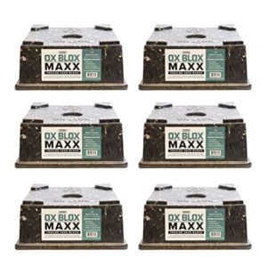 ox blox maxx (6-pack), rv jack block for 9" round feet | 5th wheel camper blocks for stabilizers and tongue jack | 9" and smaller jack feet nest securely within ridges | 6 blocks