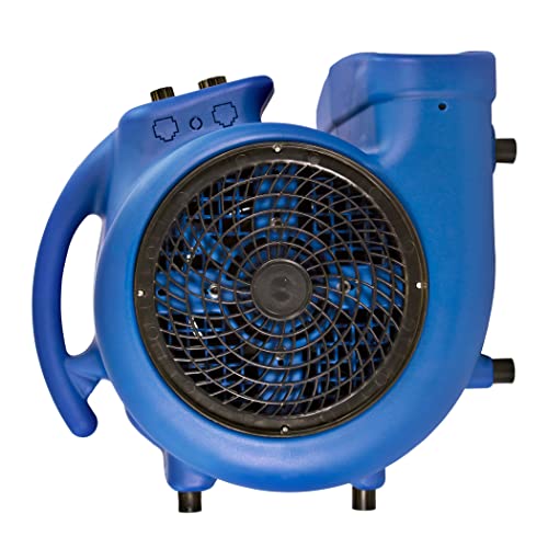 Comfort Zone CZBC121T 1/2HP High Velocity Air Mover, 3-Speeds, Timer, Adjustable Angles, Blue